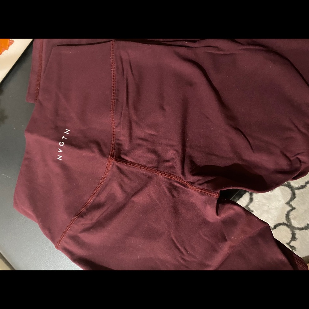 NVGTN burgundy signature leggings